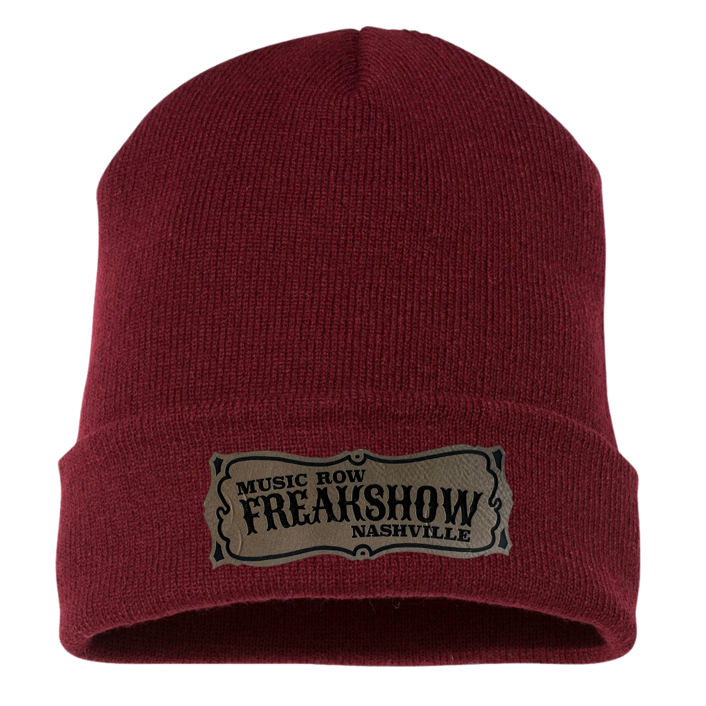 FREAKSHOW BEANIE SANDSTONE LEATHER PATCH