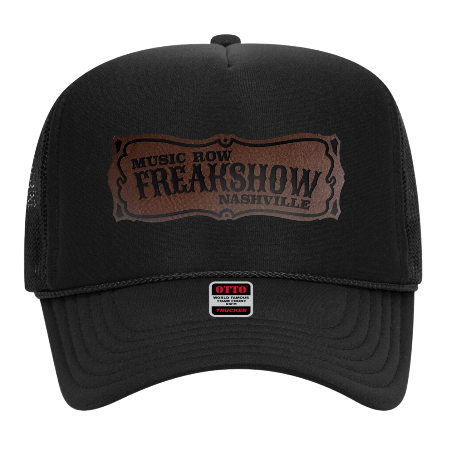 FREAKSHOW FOAM TRUCKER HATS CHESTNUT LEATHER