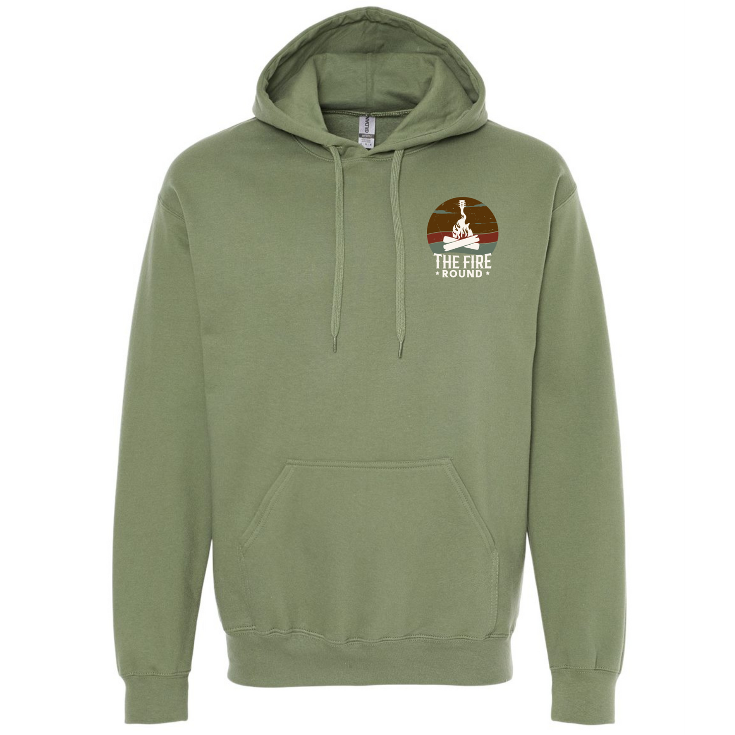 THE FIRE ROUND HOODIE SMALL COLORED LOGO