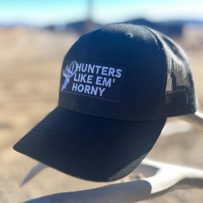 Hunters Like Em Horny  Retro Trucker Cap-Mesh Snapback