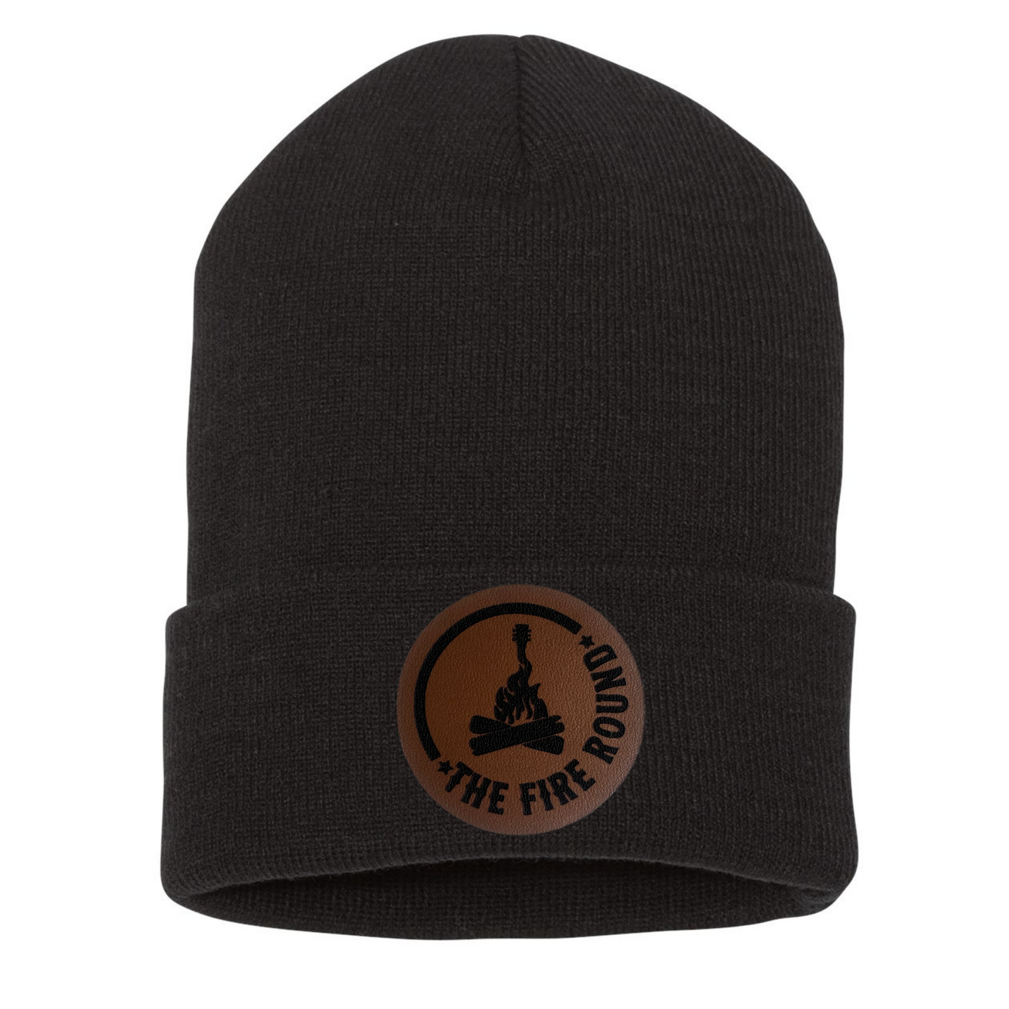 THE FIRE ROUND BEANIE CIRCLE LEATHER PATCH