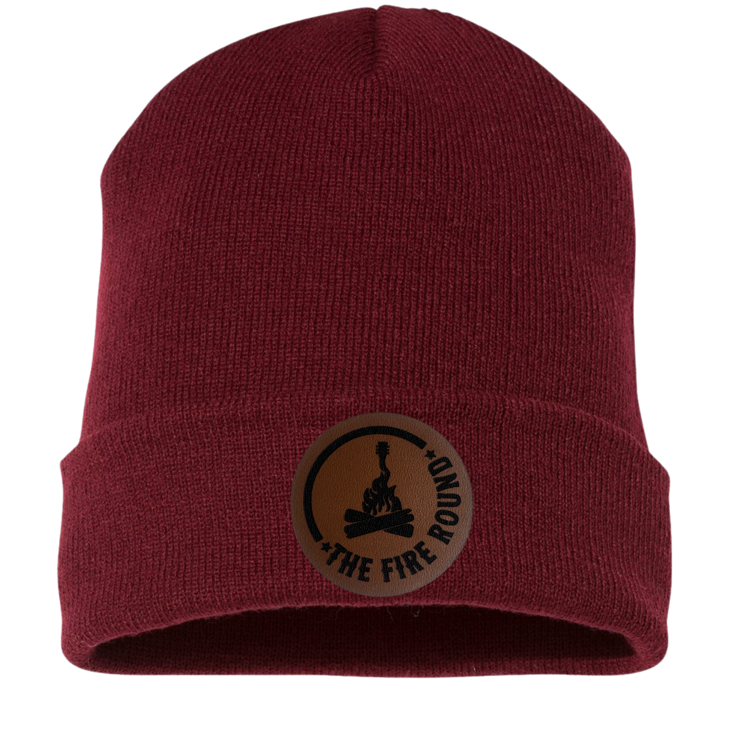 THE FIRE ROUND BEANIE CIRCLE LEATHER PATCH