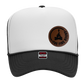 THE FIRE FOAM TRUCKER HAT ROUND LEATHER LOGO