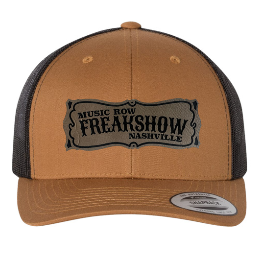 FREAKSHOW SNAP BACK SANDSTONE LEATHER PATCH