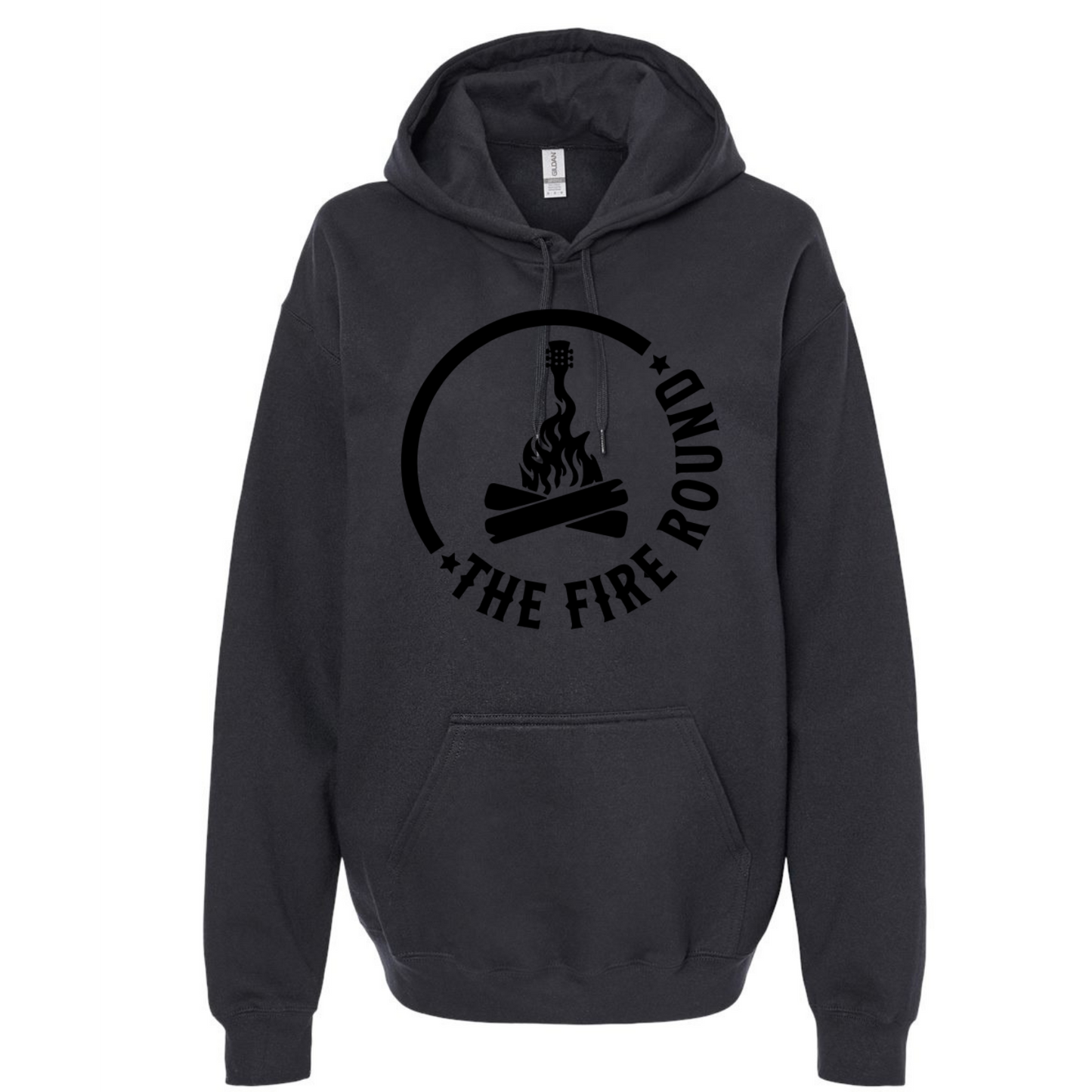 THE FIRE ROUND HOODIE LARGE BLACK LOGO