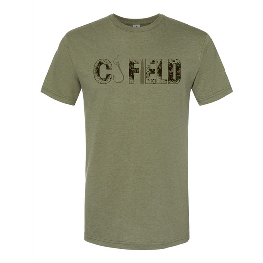 CJ FIELD TEE'S CAMO LOGO